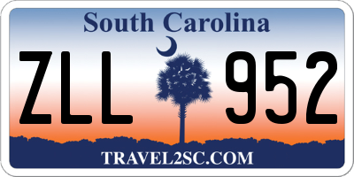 SC license plate ZLL952
