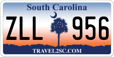 SC license plate ZLL956