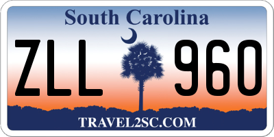 SC license plate ZLL960