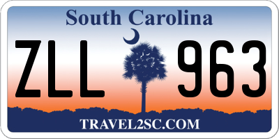 SC license plate ZLL963