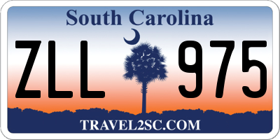 SC license plate ZLL975