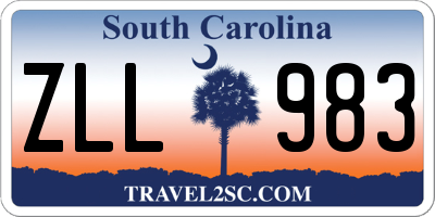 SC license plate ZLL983