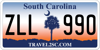 SC license plate ZLL990