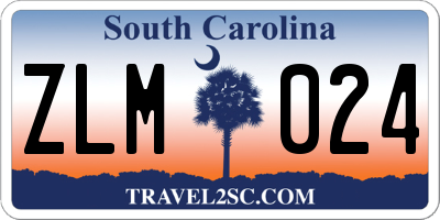 SC license plate ZLM024