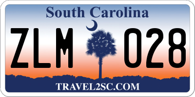 SC license plate ZLM028