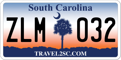 SC license plate ZLM032