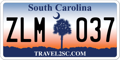 SC license plate ZLM037