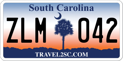 SC license plate ZLM042