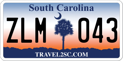 SC license plate ZLM043