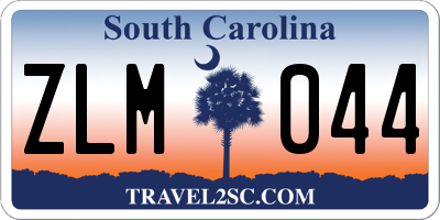 SC license plate ZLM044