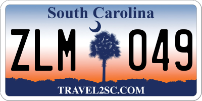 SC license plate ZLM049