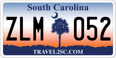 SC license plate ZLM052