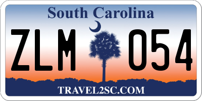 SC license plate ZLM054