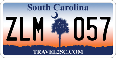 SC license plate ZLM057