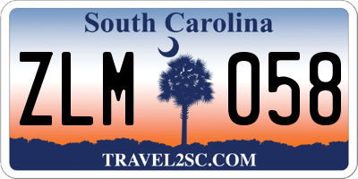 SC license plate ZLM058