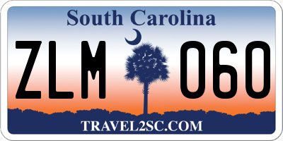 SC license plate ZLM060