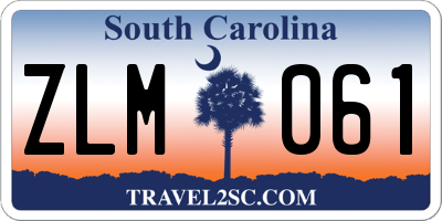 SC license plate ZLM061
