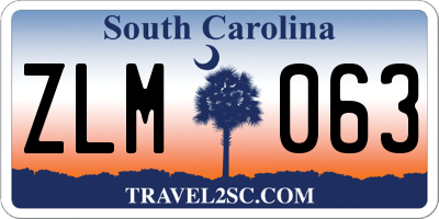 SC license plate ZLM063