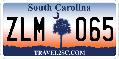 SC license plate ZLM065