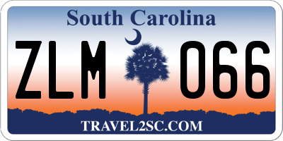 SC license plate ZLM066