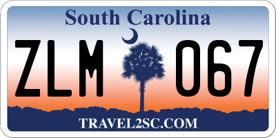 SC license plate ZLM067