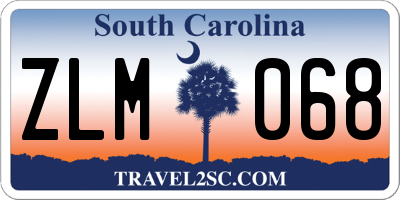 SC license plate ZLM068