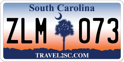 SC license plate ZLM073