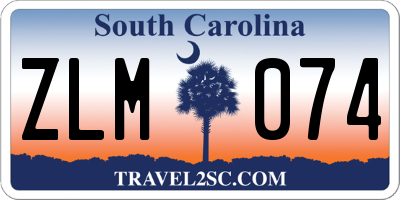 SC license plate ZLM074