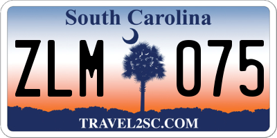 SC license plate ZLM075