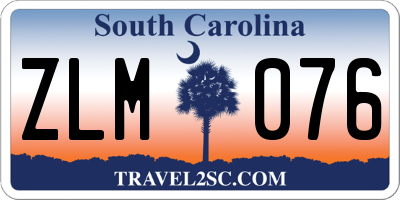 SC license plate ZLM076