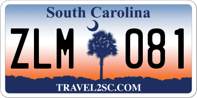 SC license plate ZLM081