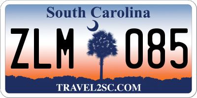 SC license plate ZLM085