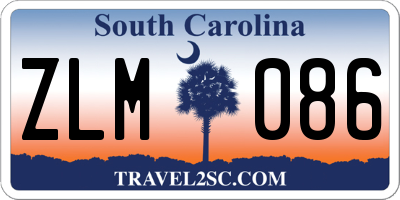 SC license plate ZLM086
