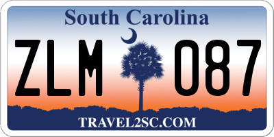 SC license plate ZLM087