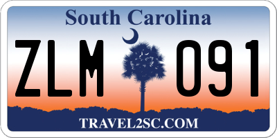 SC license plate ZLM091