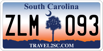 SC license plate ZLM093