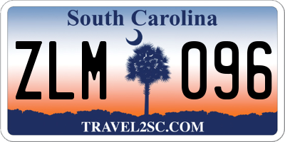 SC license plate ZLM096