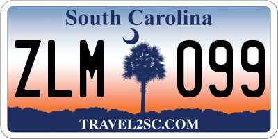 SC license plate ZLM099