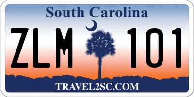 SC license plate ZLM101