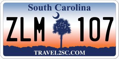 SC license plate ZLM107