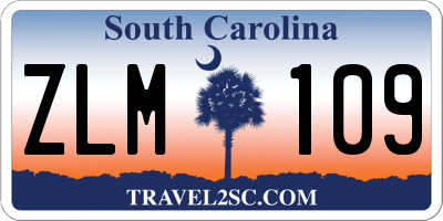 SC license plate ZLM109