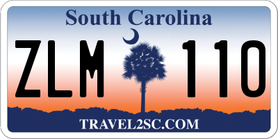 SC license plate ZLM110