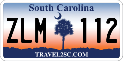SC license plate ZLM112