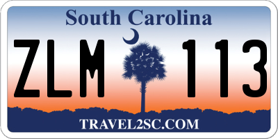 SC license plate ZLM113