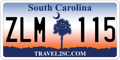 SC license plate ZLM115