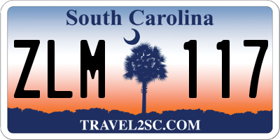 SC license plate ZLM117