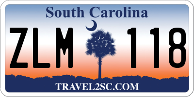 SC license plate ZLM118