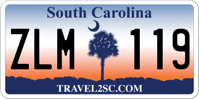 SC license plate ZLM119