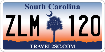 SC license plate ZLM120