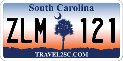 SC license plate ZLM121